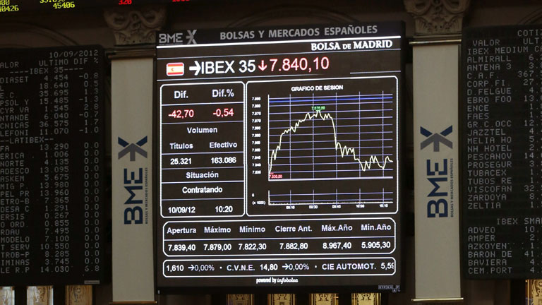 Las Bolsas registran leves p&eacute;rdidas y la prima de riesgo sigue pr&oacute;xima a los 400 puntos