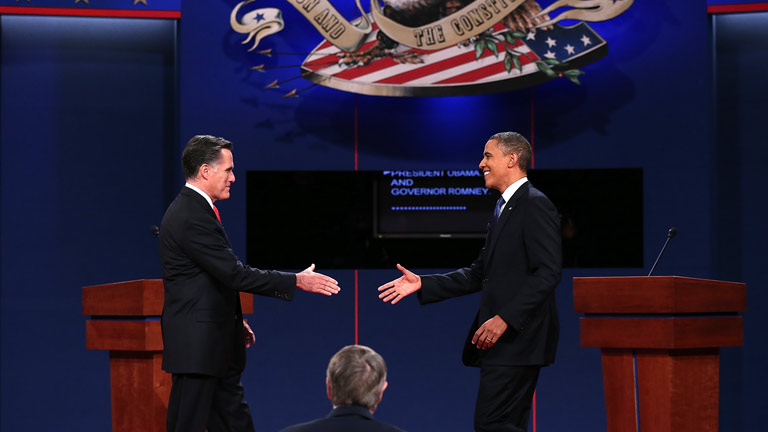 Primer debate para Romney y Obama 