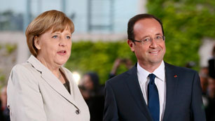 Ver v&iacute;deo  'Primer encuentro entre Hollande y Merkel'