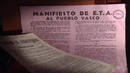 Primeros documentos con los que ETA se dio a conocer: Principios de ETA y Manifiesto de ETA al pueblo vasco