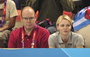 El pr&iacute;ncipe Alberto de M&oacute;naco y su esposa la princesa Charlene observan desde la grada las competiciones de nataci&oacute;n de los Juegos Ol&iacute;mpicos de Londres 2012.