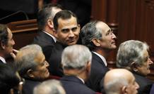 El principe Felipe durante el acto de investidura del nuevo presidente de Per&uacute;
