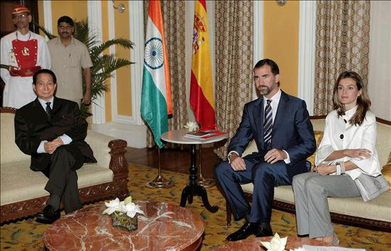 Los Principes de Asturias llegan a la India