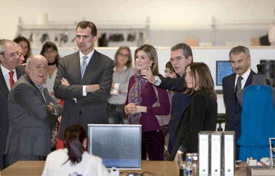 Los Pr&iacute;ncipes de Asturias visitan la sede central de Inditex en Arteixo, A Coru&ntilde;a