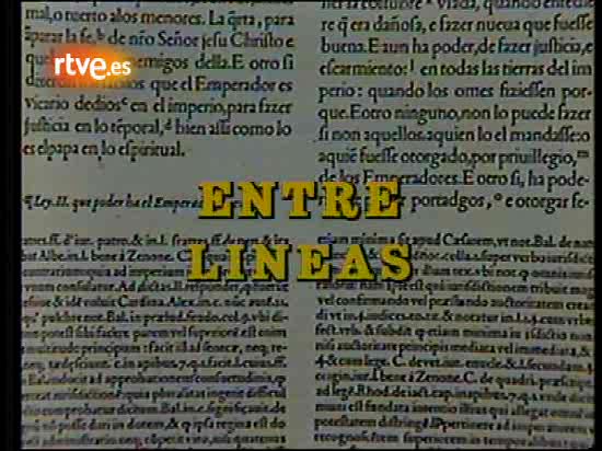Programa de la revista literaria 'Entre l&iacute;neas' emitido en 1988
