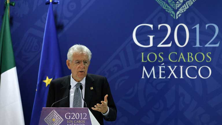 Monti propone el uso del fondo de rescate para comprar deuda espa&ntilde;ola e italiana