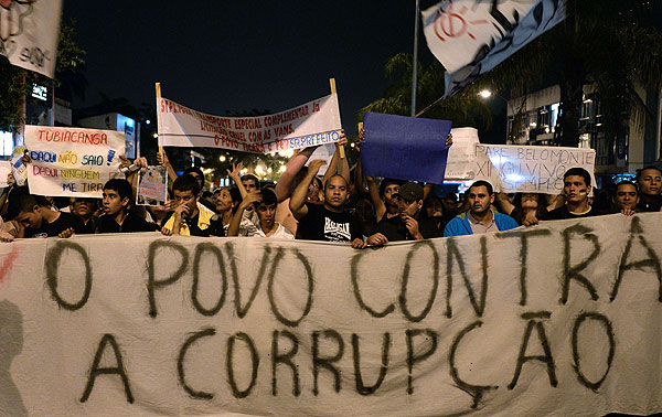 Protesta contra la corrupción en Río de Janeiro, el 28 de junio