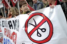 PROTESTA CONTRA LOS RECORTES DEL GOBIERNO