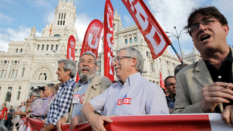 Protesta sindical contra los recortes y a favor de otras pol&iacute;ticas