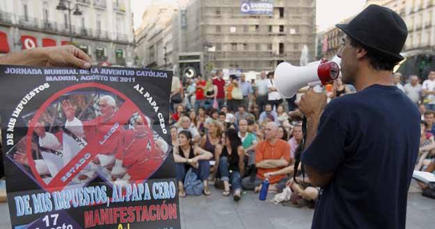 Las protestas contra la visita del papa comienzan este mi&eacute;rcoles