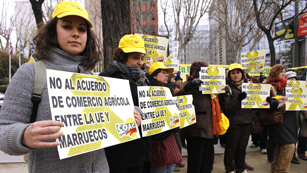 Ver v&iacute;deo  'Protestas de las organizaciones agrarias espa&ntilde;olas por el acuerdo entre la Uni&oacute;n Europea y Marruecos'