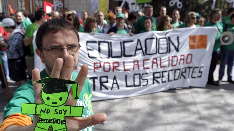 Concentraciones contra los recortes en educaci&oacute;n en Espa&ntilde;a