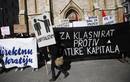 Protesters take part in the 