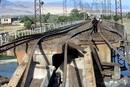 Puente ferroviario destru&iacute;do cerca de la ciudad georgiana de Kaspi