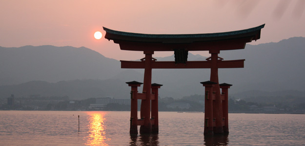 Puesta de sol en Miyajima