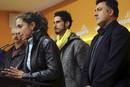 El candidato de ERC, Joan Puigcerc&oacute;s, se re&uacute;ne con los cooperantes de la ONG Resistencia Saharaui Isabel Terraza y Antonio Vel&aacute;zquez