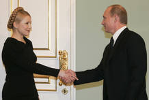 Putin y Tymoshenko en su encuentro en Mosc&uacute;