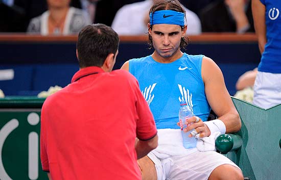 Rafa Nadal, exhausto