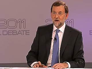 Ver v&iacute;deo  'Rajoy a Rubalcaba: "D&eacute;jeme hablar, si no le va tan mal el debate"'