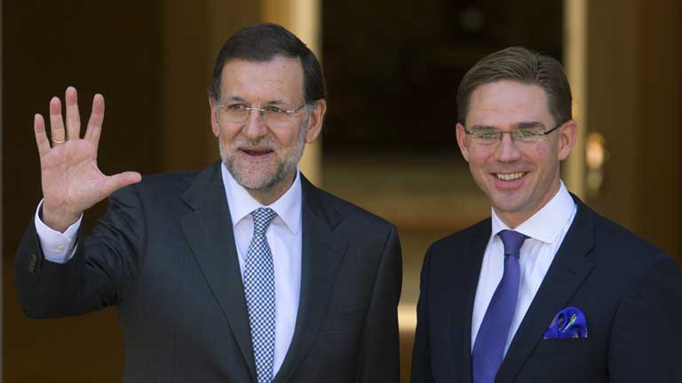 Rajoy traslada a Katainen, primer ministro finland&eacute;s, el compromiso de Espa&ntilde;a con el d&eacute;ficit