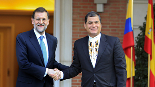 Ver vídeo  'Rajoy se reúne con el presidente de Ecuador en La Moncloa'
