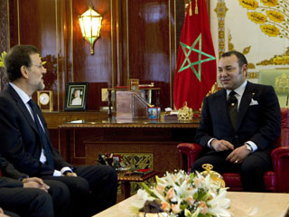 Rajoy ha sido recibido por Mohamed VI en su primera visita a Marruecos