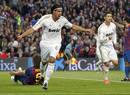Real Madrids Khedira celebrates after scoring against Barcelona during their Spanish first division soccer match in Barcelona