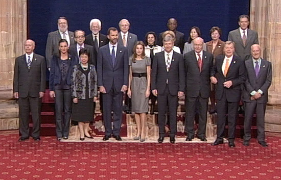 Recepci�n oficial de Don Felipe y Do�a Letizia a los galardonados en los Pr�ncipe de Asturias 2009