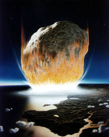 Reconstrucción del impacto de un meteorito Reconstrucción del impacto de un meteorito