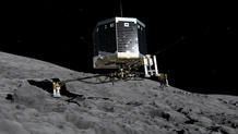 Recreacin del momento en el que se prev que Philae se pose sobre el cometa 67P.