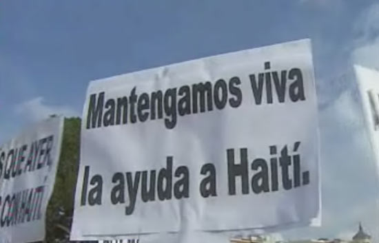 Los haitianos en Espa&ntilde;a recuerdan a las v&iacute;ctimas