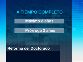 Ver v&iacute;deo  'Reforma del doctorado: se limita el tiempo para acabar la tesis'