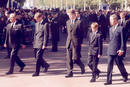 El pr&iacute;ncipe Carlos, sus hijos Guillermo y Enrique y el hermano de Lady Di