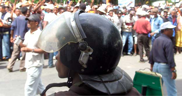 La represi&oacute;n policial en la manifestaci&oacute;n