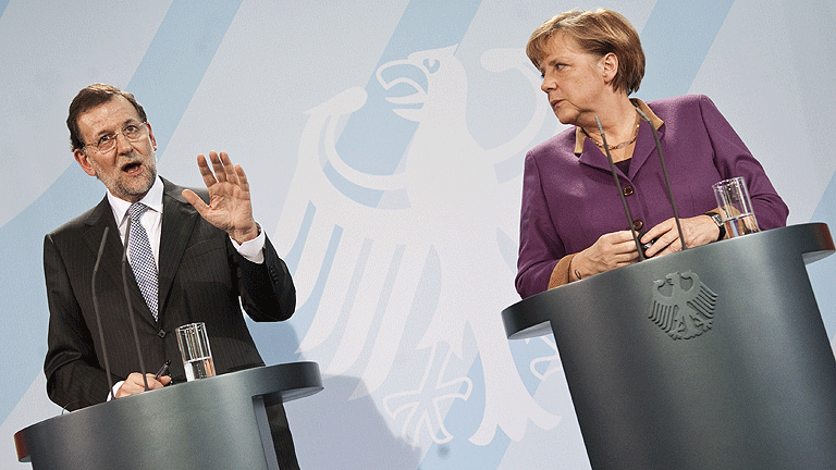 Mariano Rajoy defiende en Berl&iacute;n ante Angela Merkel las medidas de ajuste del Gobierno