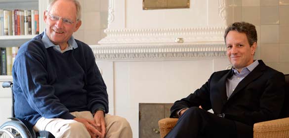 Reuni&oacute;n de Schaeuble y Geithner