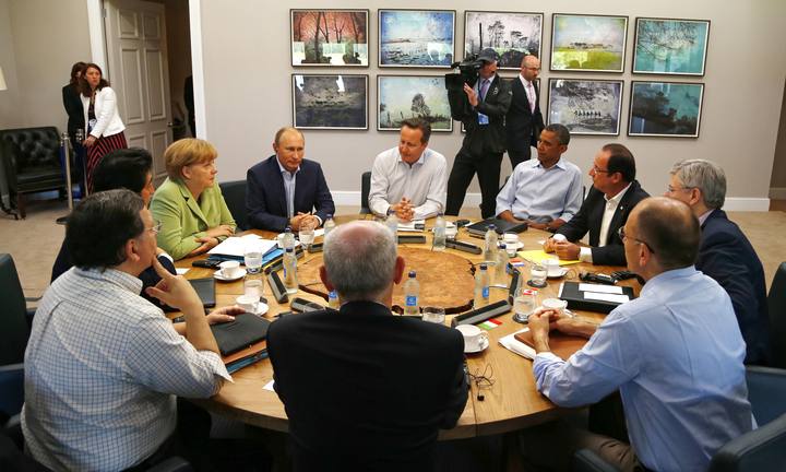 Reuni&oacute;n de trabajo de los l&iacute;deres del G-8