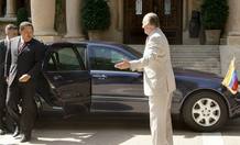 El Rey Don Juan Carlos ha recibido al presidente de Venezuela en el Palacio de Miravent, en un gesto de reconciliaci&oacute;in tras el pol&eacute;mico '&iquest;por qu&eacute; no te callas?'.