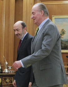 EL REY RECIBE AL NUEVO SECRETARIO GENERAL DEL PSOE, ALFREDO P&Eacute;REZ RUBALCABA