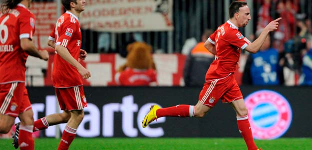 Rib&eacute;ry celebra un gol marcado con el Bayern de M&uacute;nich