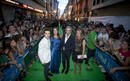 Ricardo G&oacute;mez, Imanol Arias e Irene Meritxell, posan juntos en la alfombra verde del FesTVal.