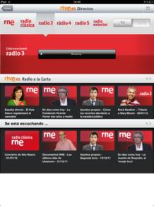 RNE en directo en el iPad