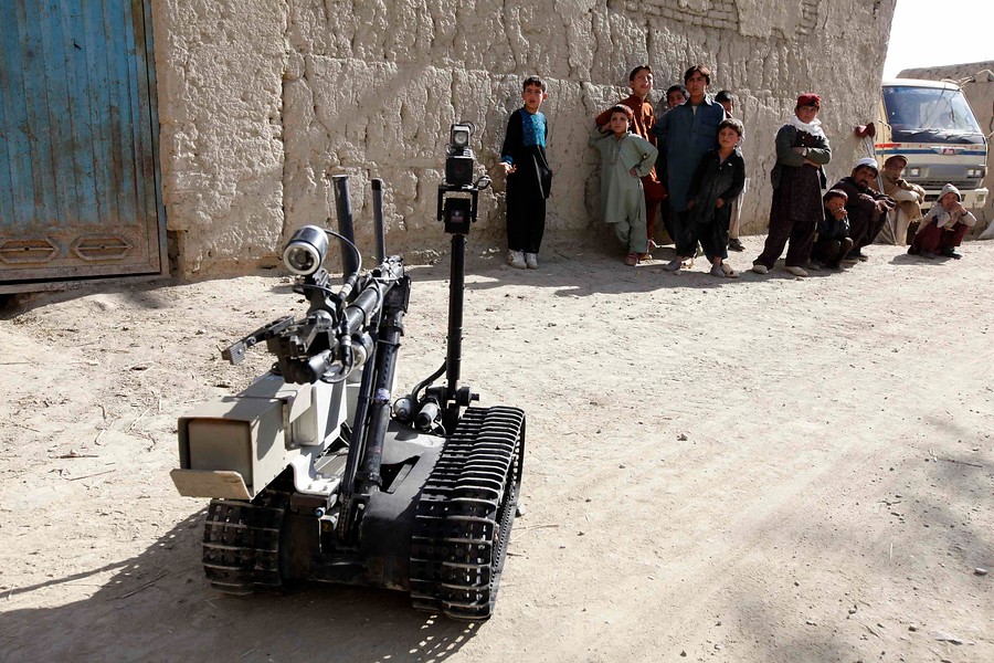 Robots en el día a día de Afganistán