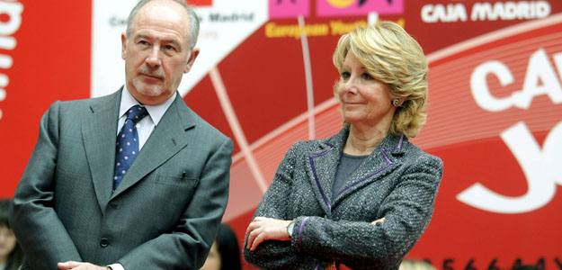 Rodrigo Rato y Esperanza Aguirre, juntos en la presentaci&oacute;n del nuevo carn&eacute; joven de la Comunidad de Madrid
