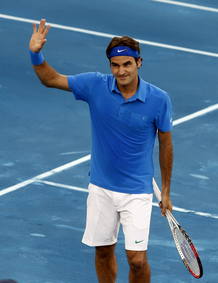 El tenista suizo Roger Federer, tras ganar al franc&eacute;s Richard Gasquet en Madrid.