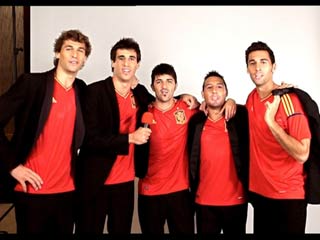 Ver v&iacute;deo  'La 'Roja' se anima con un 'villancinco''