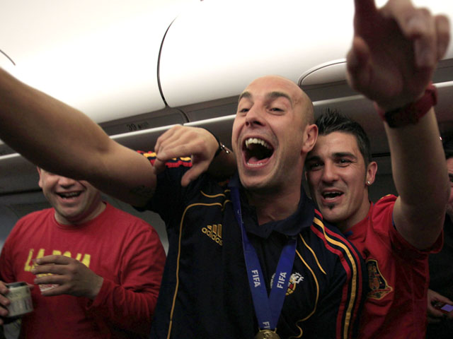 La Roja se desata en el avi&oacute;n de vuelta