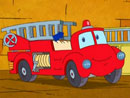 Rojo, el cami&oacute;n de bomberos