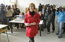 Rosa D&iacute;ez vota en Vizcaya