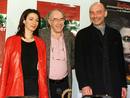 Rosana Pastor junto al director George Sluizer y el actor James Faulkner en el Festival de Cine Internacional de Berl&iacute;n